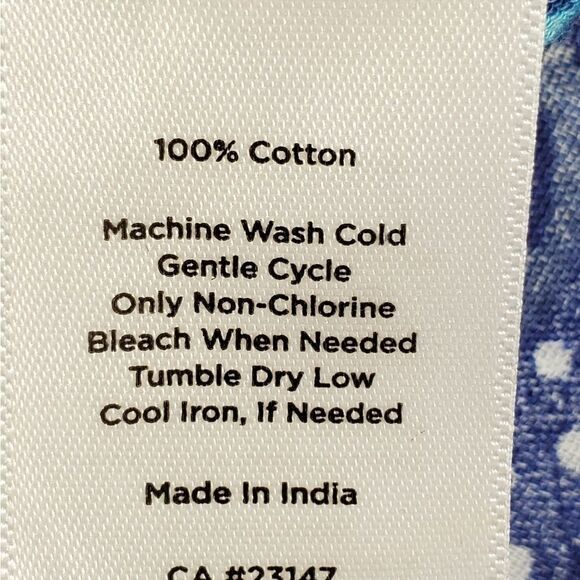 🔺️Talbots Blue Sailboat Print Buttoned Adjustable Long Sleeve Shirt Medium - Picture 10 of 10